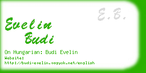 evelin budi business card